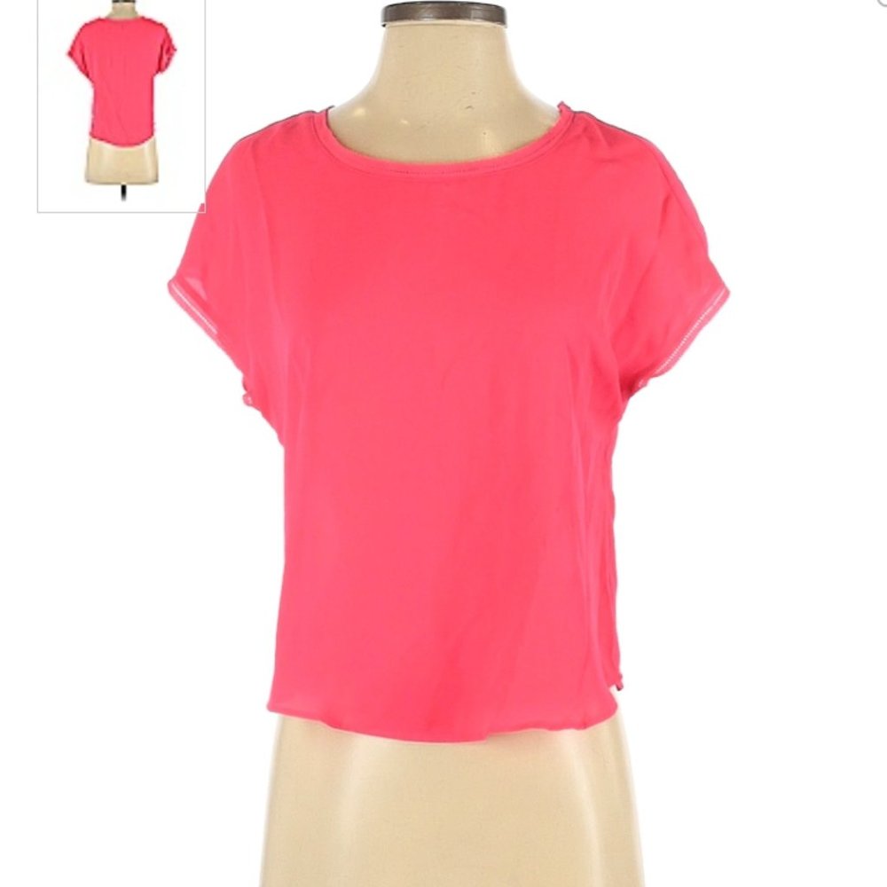 Banana Republic neon pink blouse xxs petite